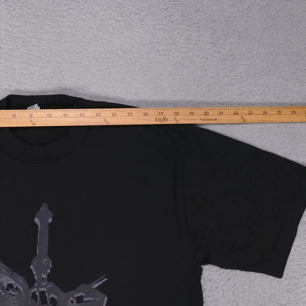 Los Angeles Apparel 6.5oz Black Garment Dyed Short Sleeve T Shirt Unisex Small